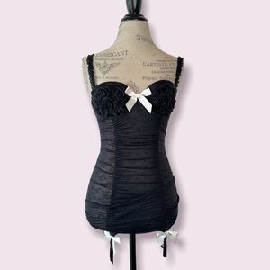 Victoria’s Secret Sexy Little Things Black Sheer French Maid Lingerie 34B